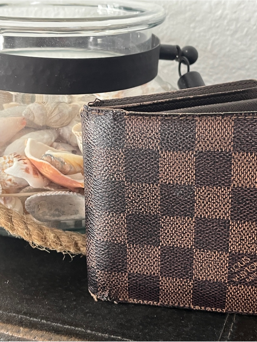 Louis Vuitton Brown and Dark Brown Damier Canvas Bifold Wallet